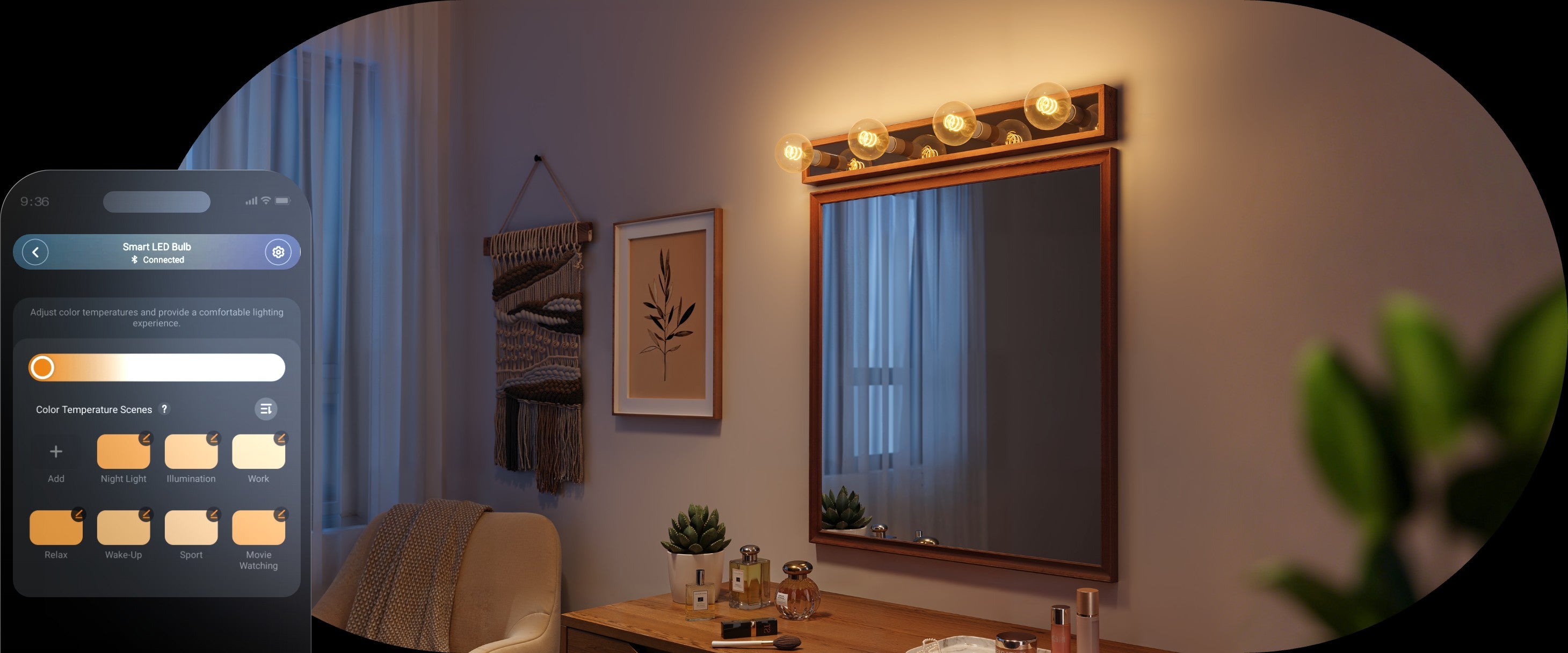 Luz blanca ajustable