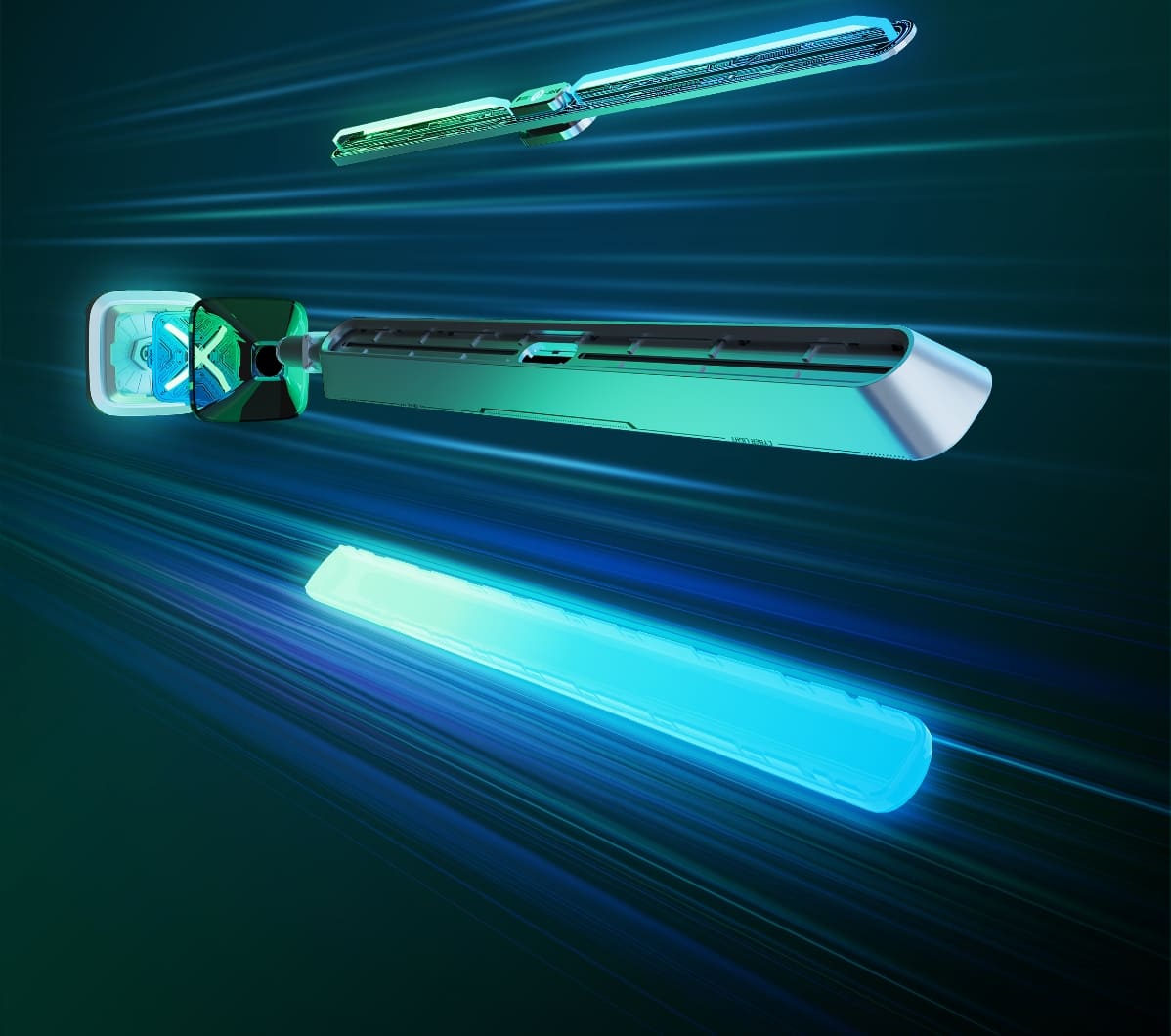 Barra de luz estilo cyber