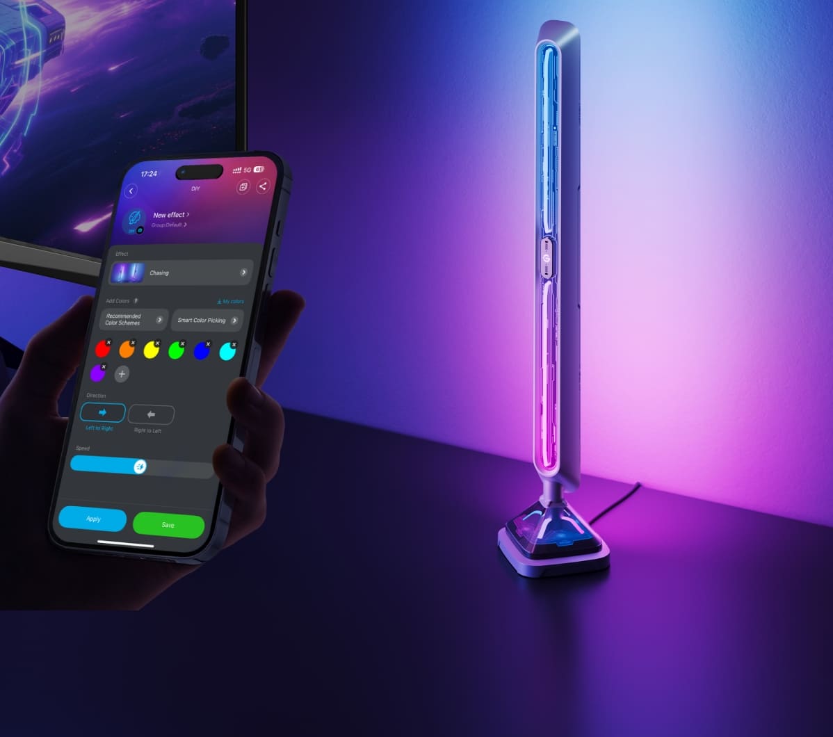 Iluminación de tres lados