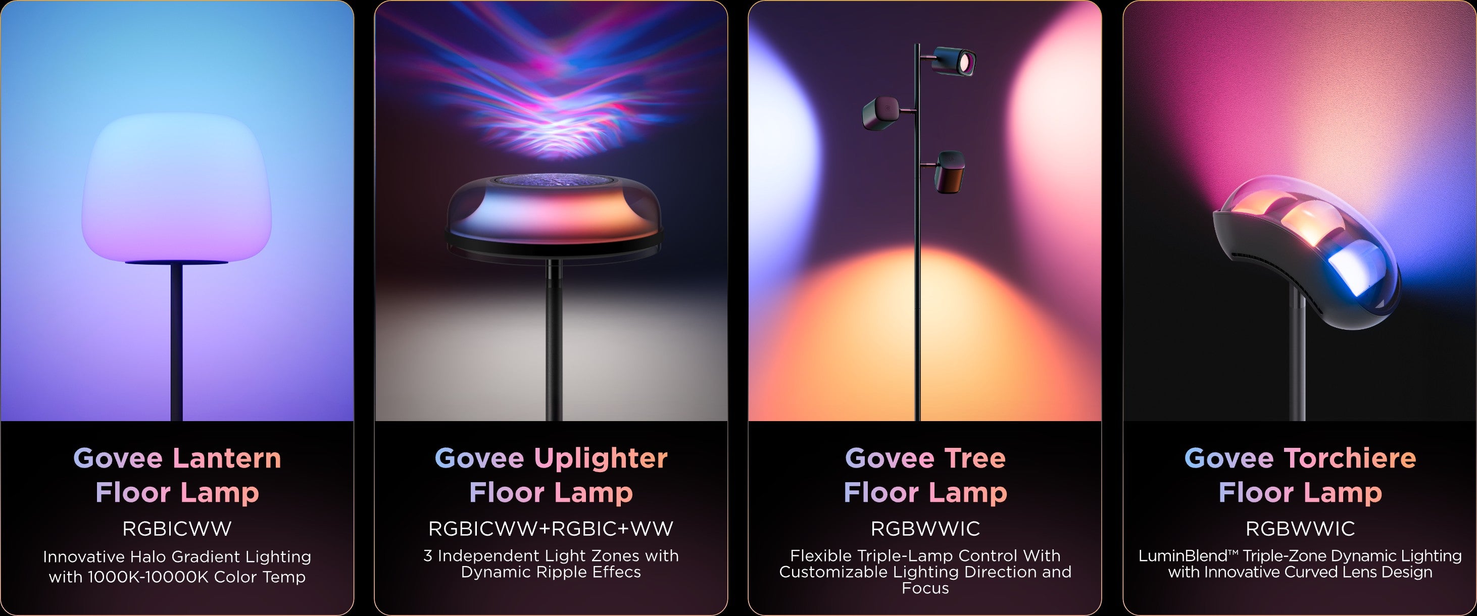 Colección Govee Modern Radiant de lámparas de pie
