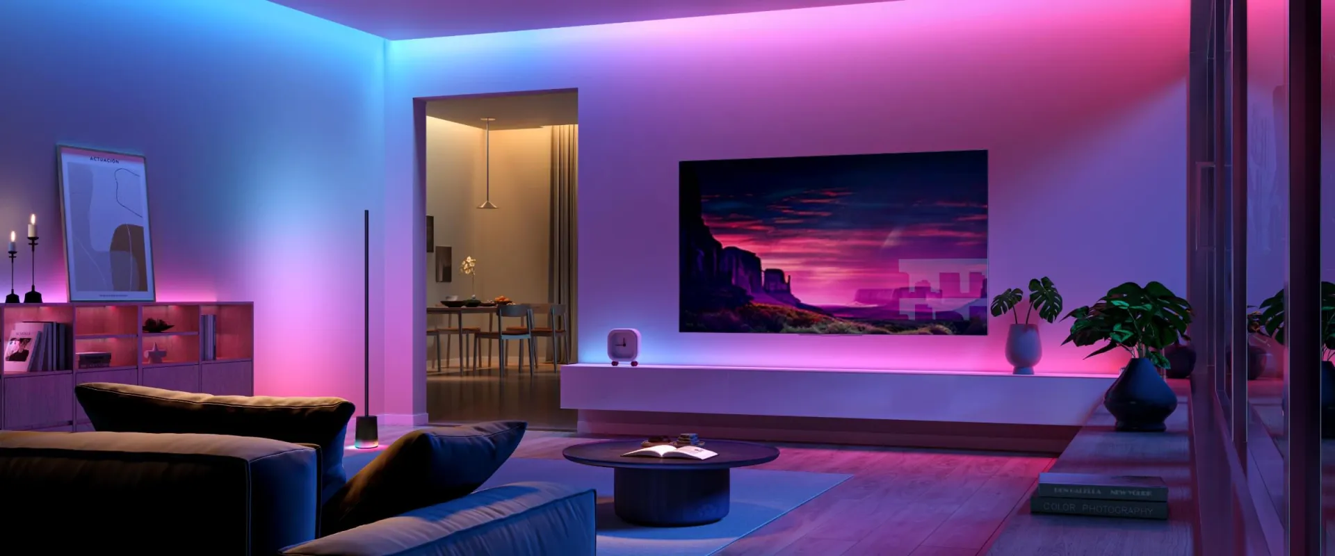 Conéctalo fácilmente con otros productos de iluminación Govee para una experiencia visual en todo el espacio.