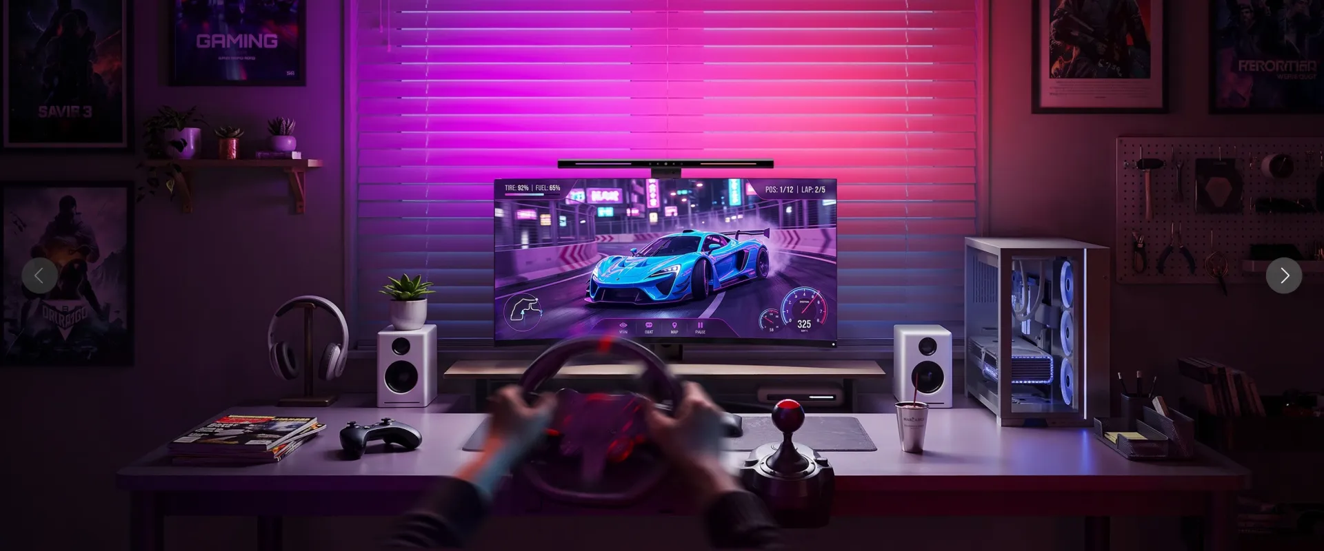 Ambiente gaming envolvente con RGBIC