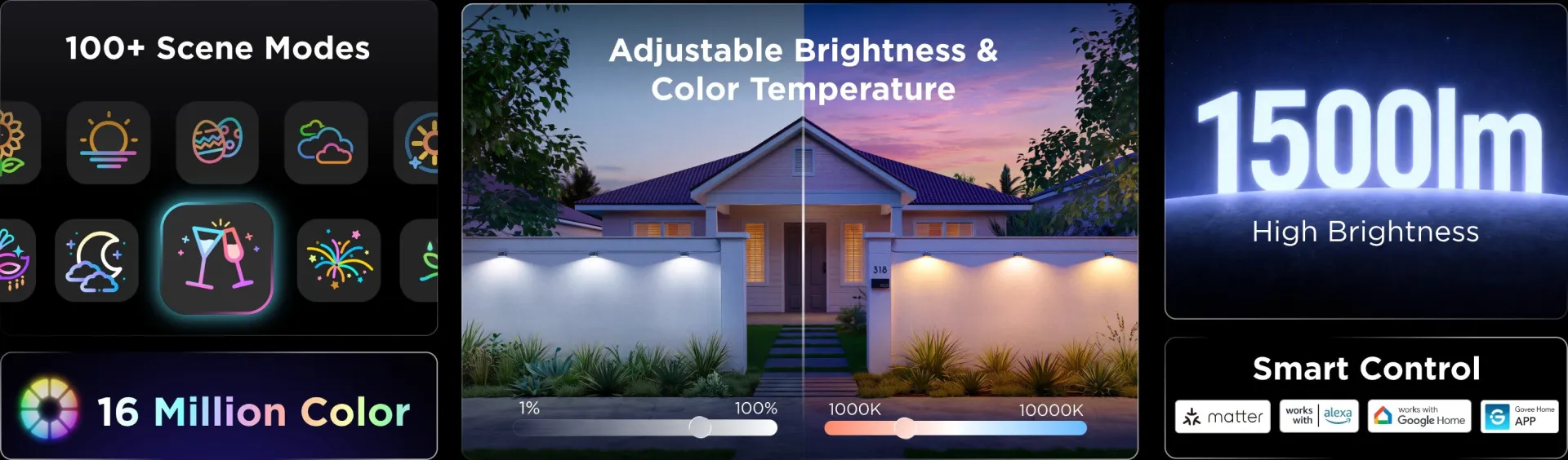 ¿Por qué elegir Govee Outdoor Deck Lights 2?