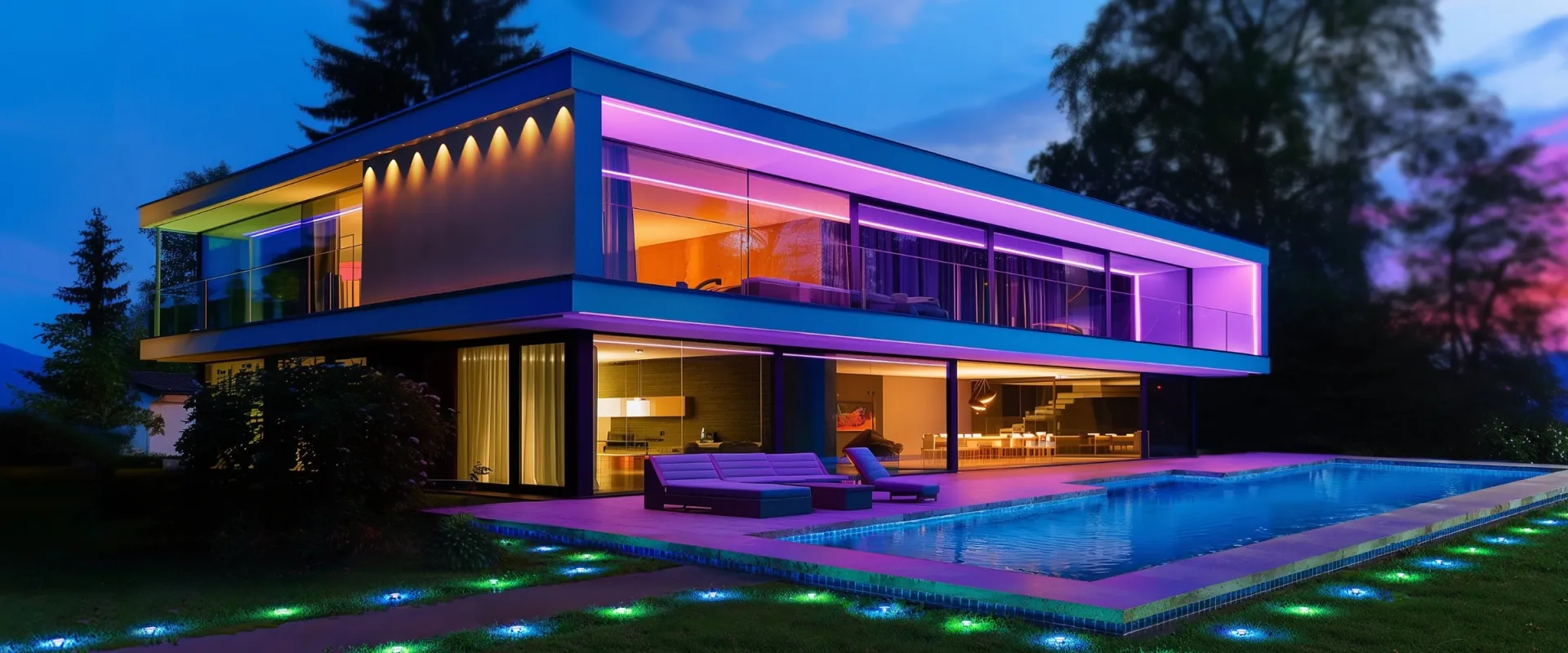 Espectáculo de luces de verano para exteriores