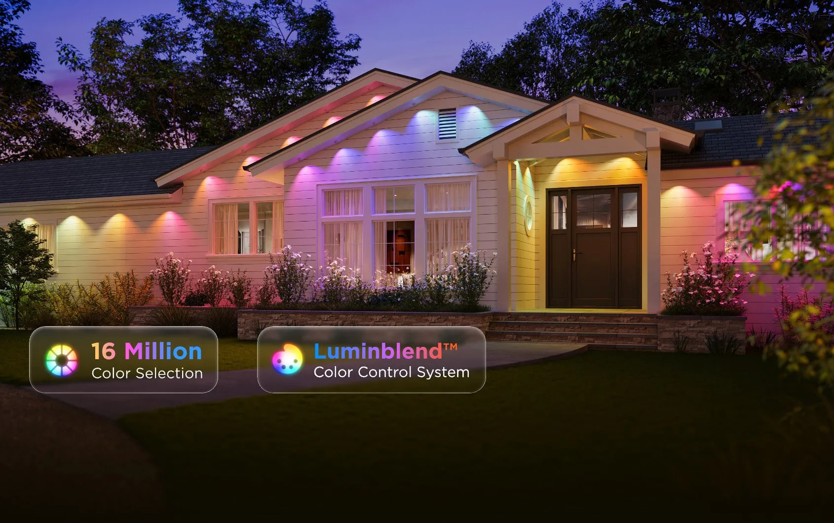 Efectos de iluminación en colores intensos