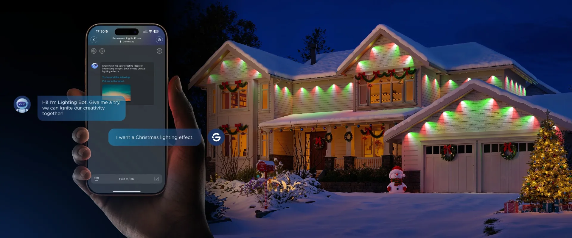 Luces navideñas permanentes DIY con AIGC